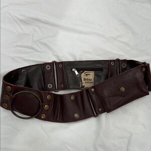 Unisex cargo belt leather handcrafted Bebina Collection